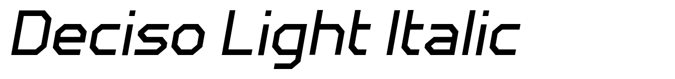 Deciso Light Italic